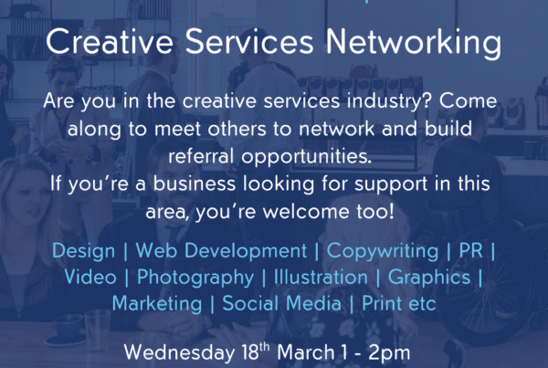 event details for creative service networking on 18th March 2026