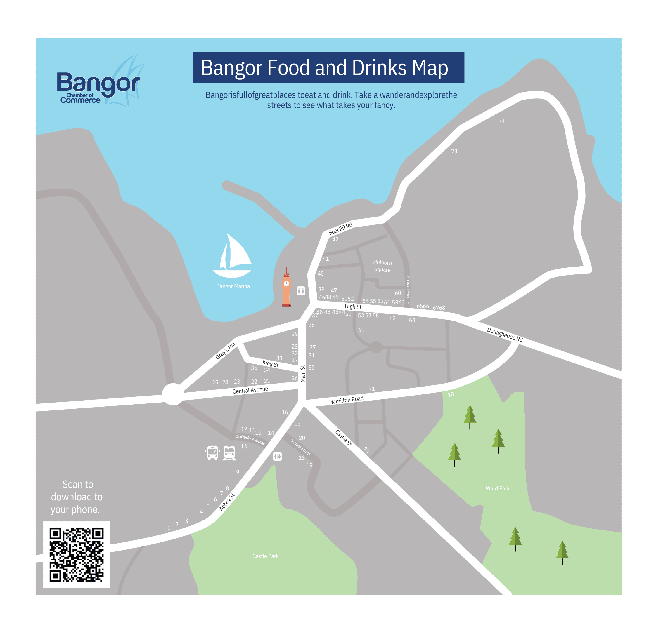 Bangor Food and Drink Map